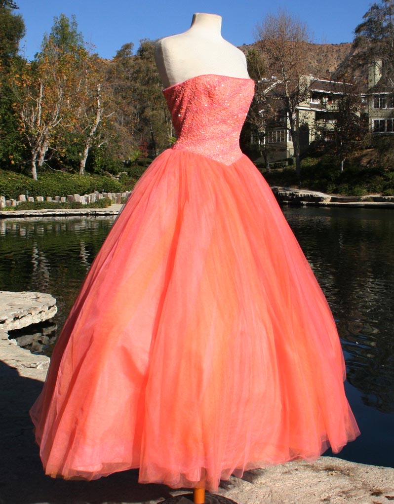 Pink Sparkle Strapless Princess Dress