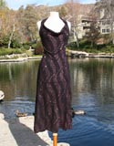 Purple Black Vertical Waves Glittter Sparkles Dress