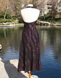 Purple Black Vertical Waves Glittter Sparkles Dress