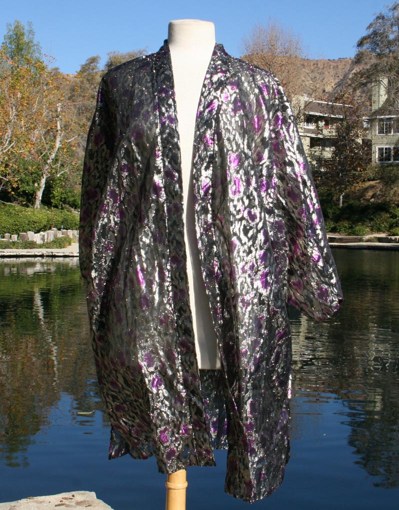 Purple Gray Spotted Shear Robe