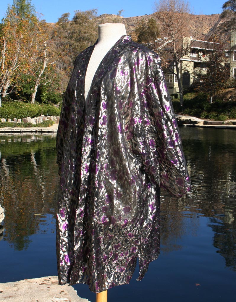 Purple Gray Spotted Shear Robe