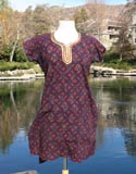Purple Orange Spotted Dashiki Style Top