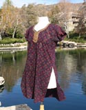 Purple Orange Spotted Dashiki Style Top