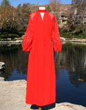 Red Chiffon Sheevles Long Dress