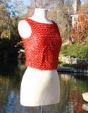 Red Sparkle Sleeveless Crop Top