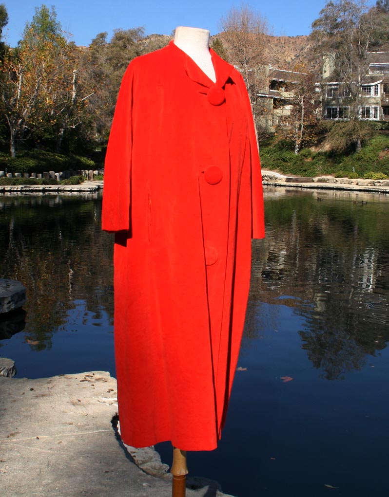 Red Velvet Swing Coat