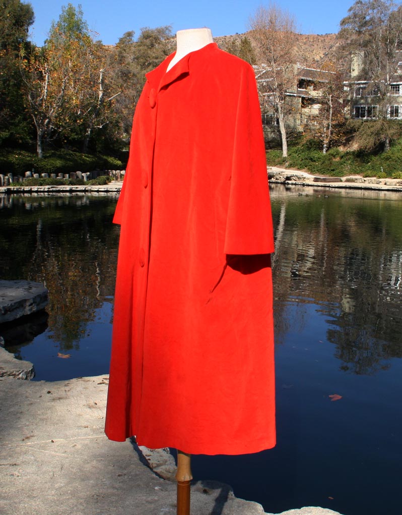 Red Velvet Swing Coat