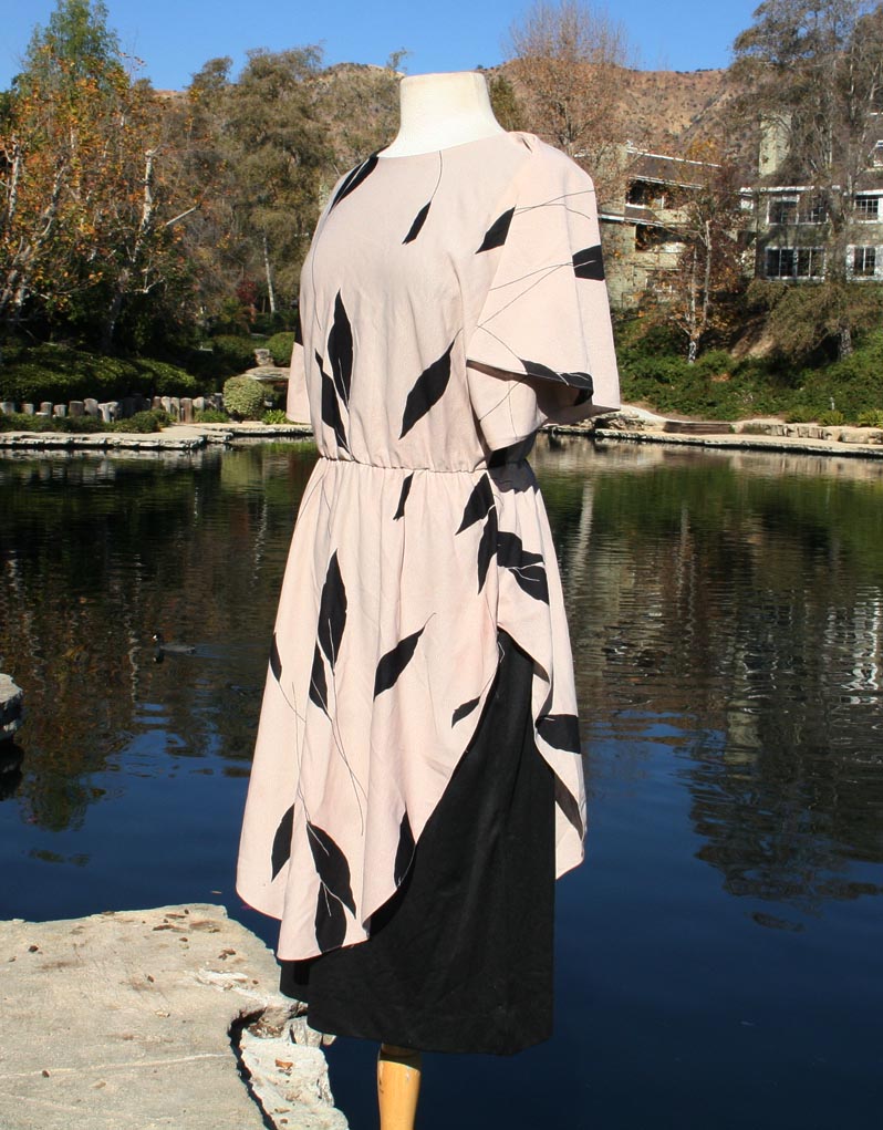 Tan Black With Black Lining Dress