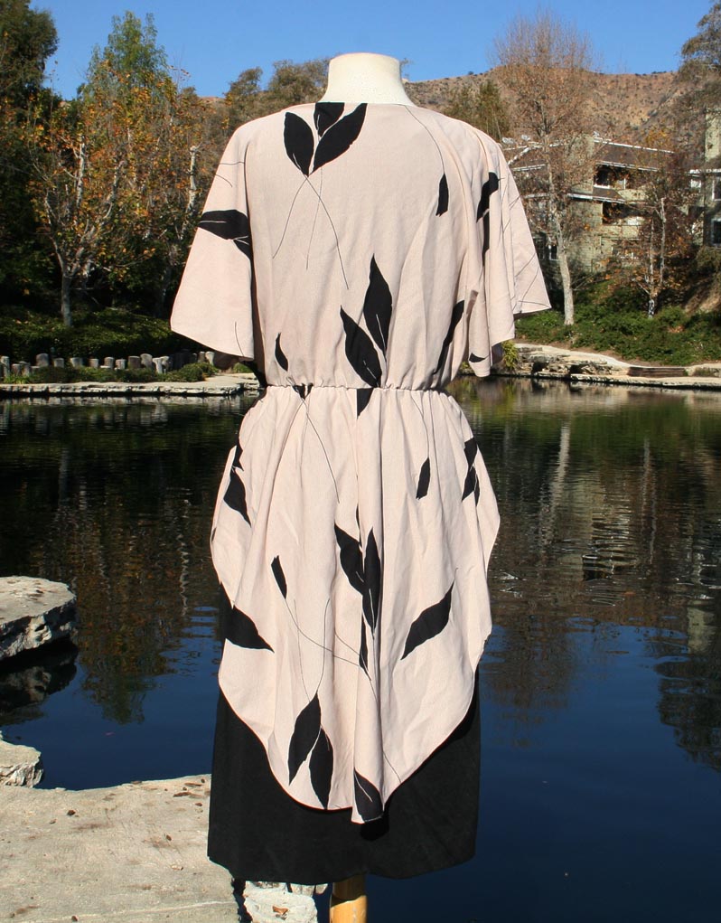 Tan Black With Black Lining Dress