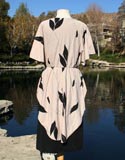 Tan Black With Black Lining Dress