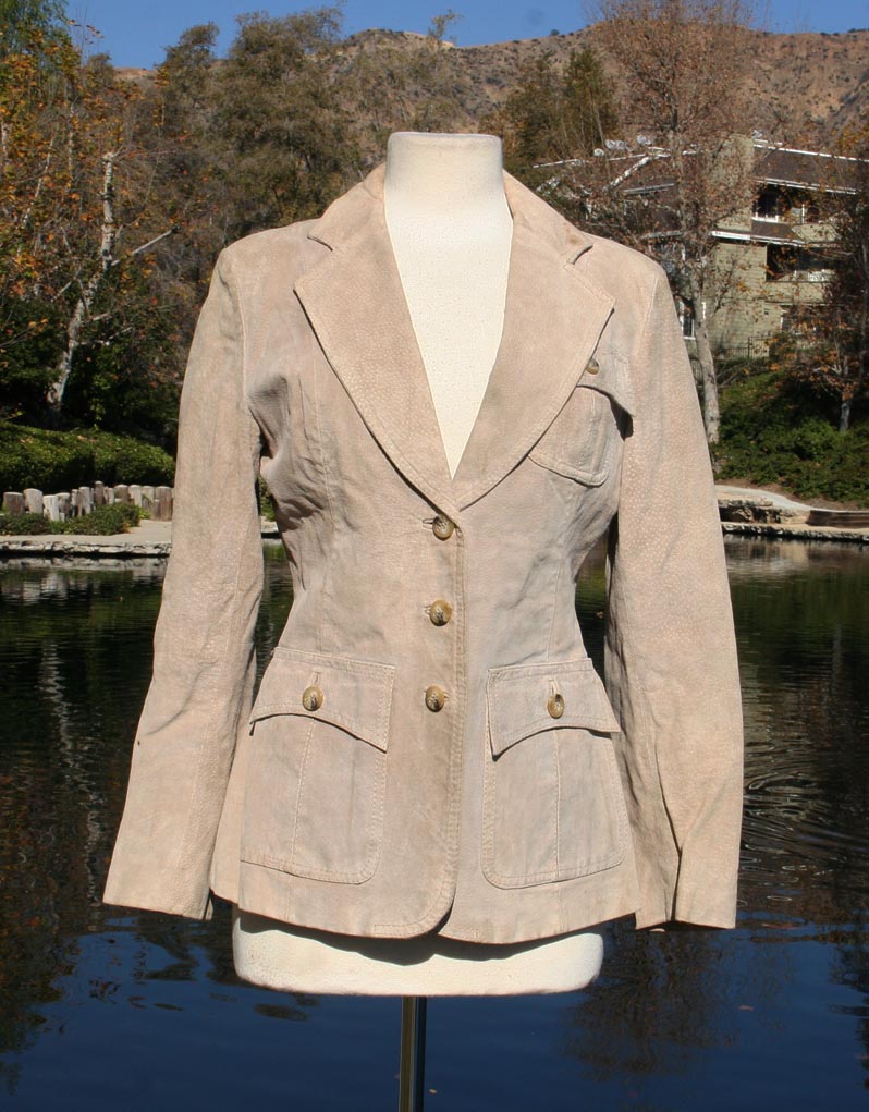 Tan Light Swede Crop Jacket