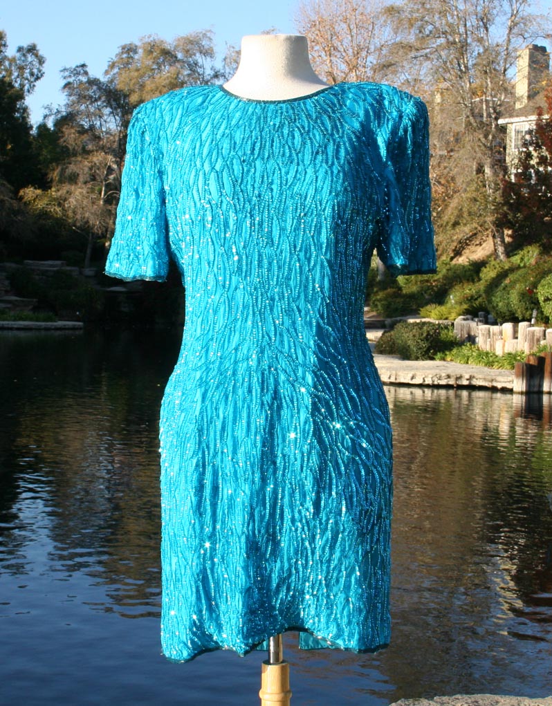 Teal Sparkle Dress