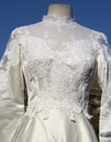 White Lace Top Wedding With Train