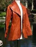 Light Tan Firm Leather Quarter Length Jacket