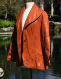 Light Tan Firm Leather Quarter Length Jacket