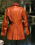 Light Tan Firm Leather Quarter Length Jacket