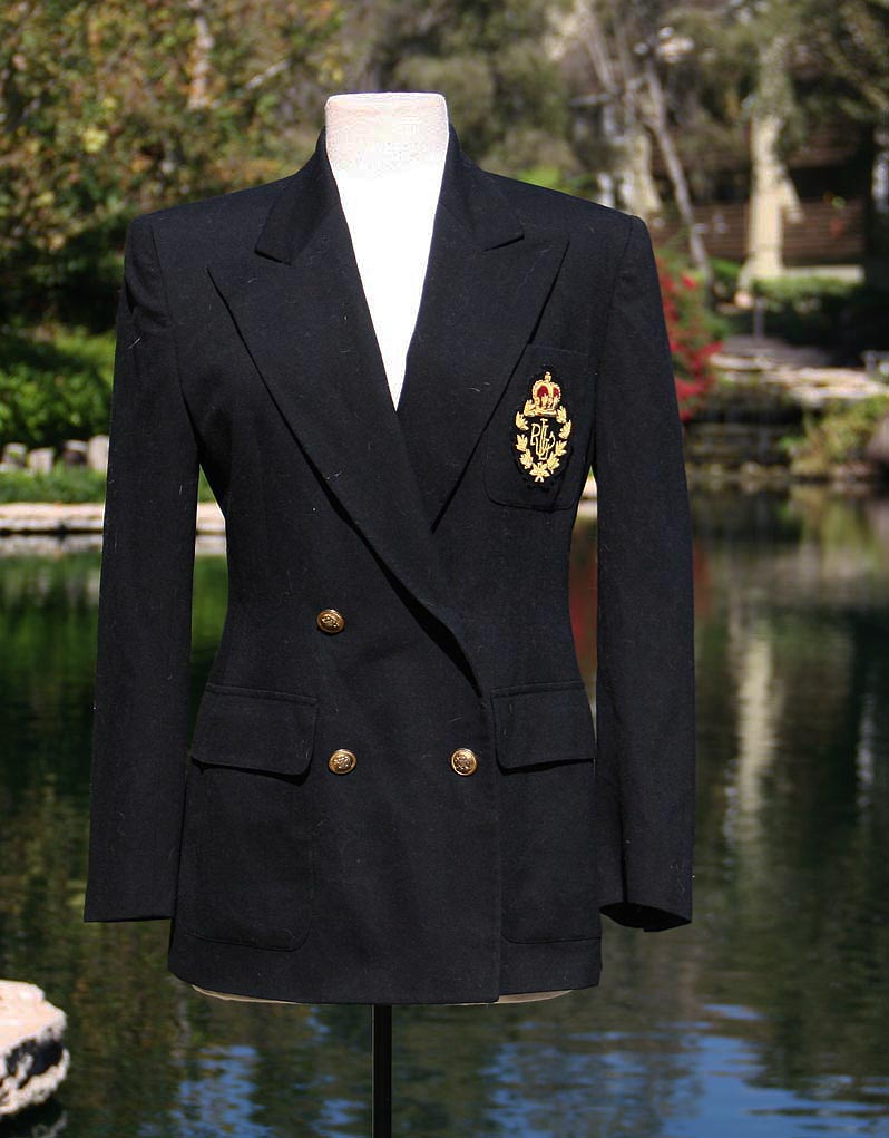 Ralph Lauren Blue Polo Rider Style Blazer