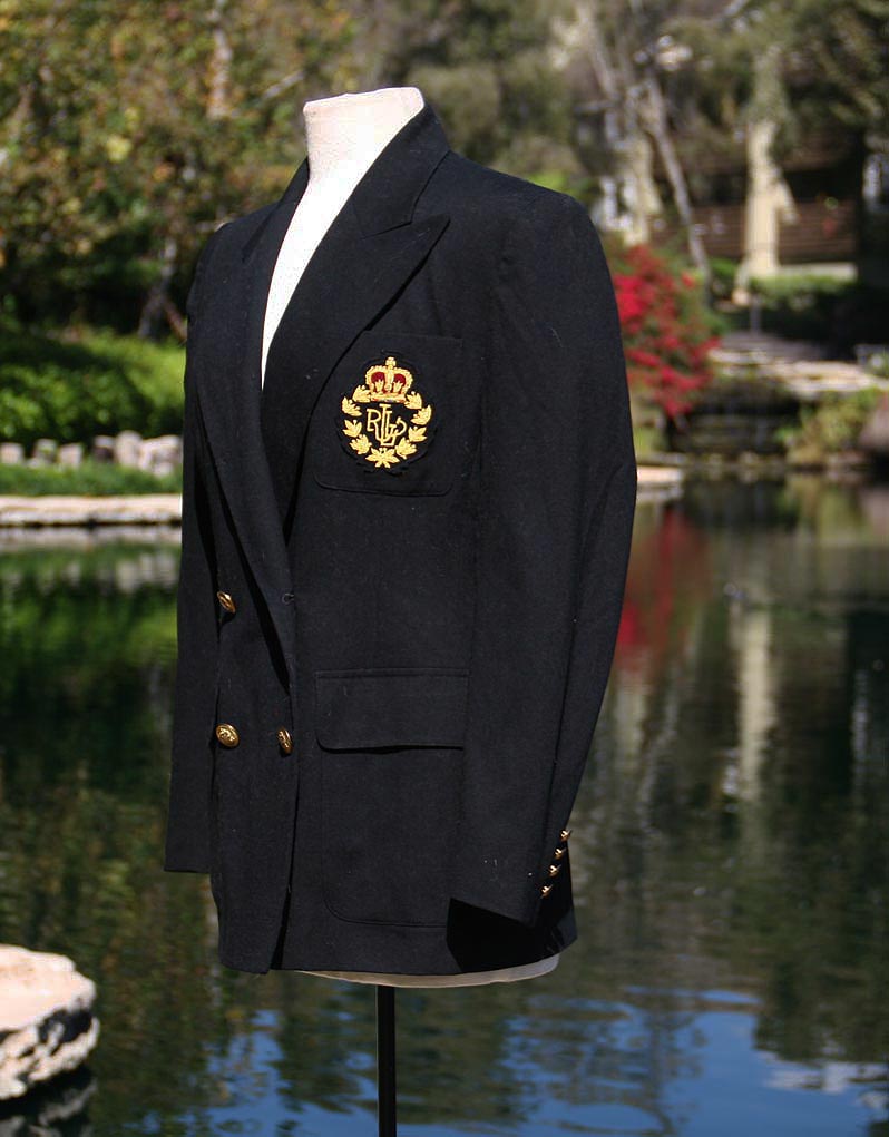 Ralph Lauren Blue Polo Rider Style Blazer