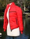 80's Red Ski Jacket Black Line
