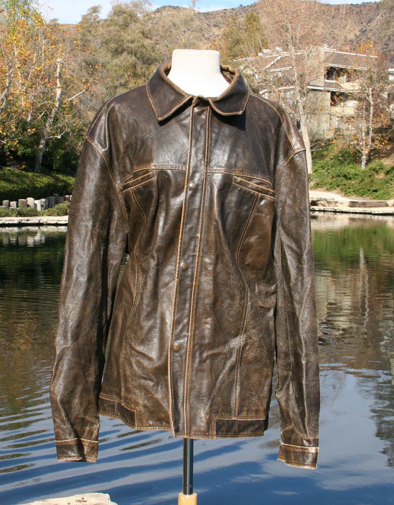 Brown Worn Classic Leather Jacket