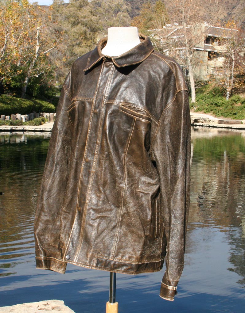 Brown Worn Classic Leather Jacket