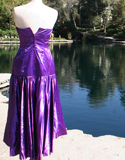 Purple Strapless With Green And Purple Side Hip Bow