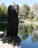 Black & Gold Full Beaded Sparkle With Mermaid Bottom