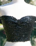Black Sequin Strapless Breast Contour Bra