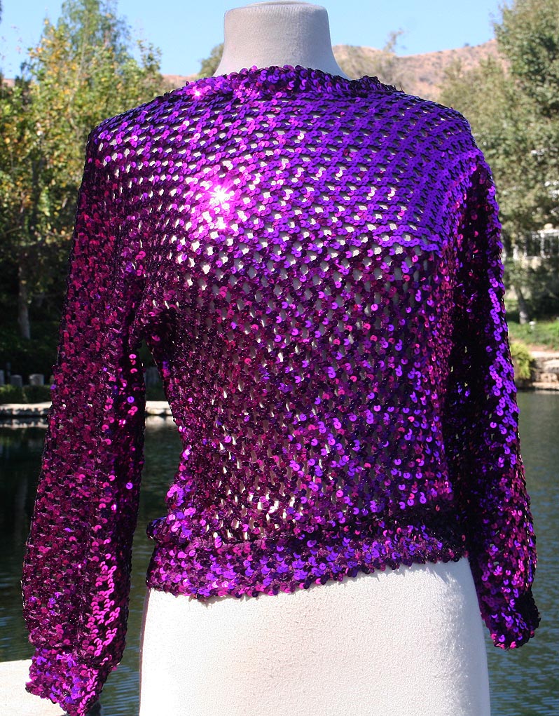 Purple Sparkle With Lining Top