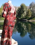 Red Dark & Green Blanket Pattern Dress
