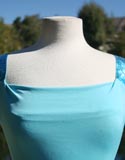 Teal Form Fit Sparkle Straps Dress