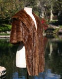 Brown Fur Shawl Long Front Tail