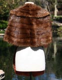 Brown Fur Shawl Long Front Tail
