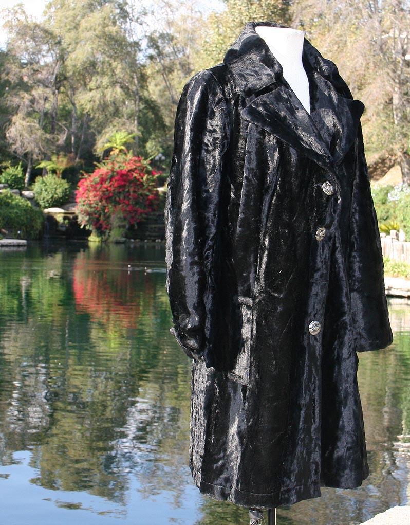 Fur Black Basin Full Length Coat