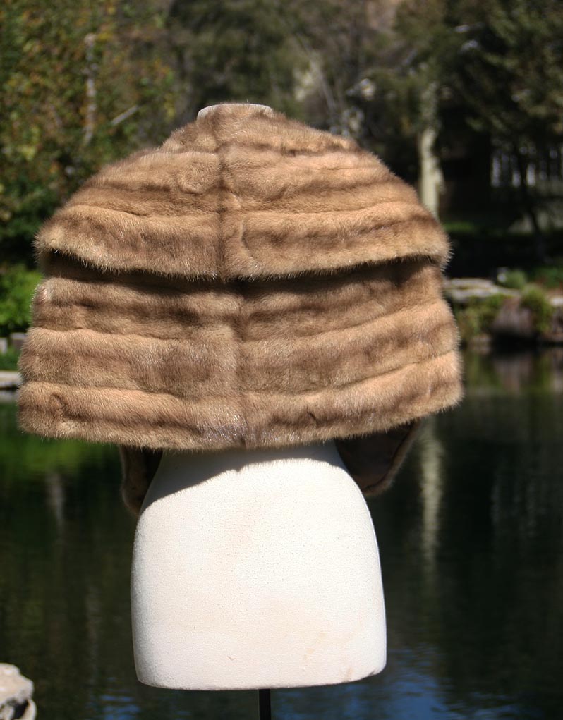 Fur Light Brown Round Crop Corner Stole