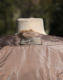 Fur Light Brown Round Crop Corner Stole