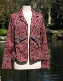 Paisley Pink And Lavendar Crop Jacket