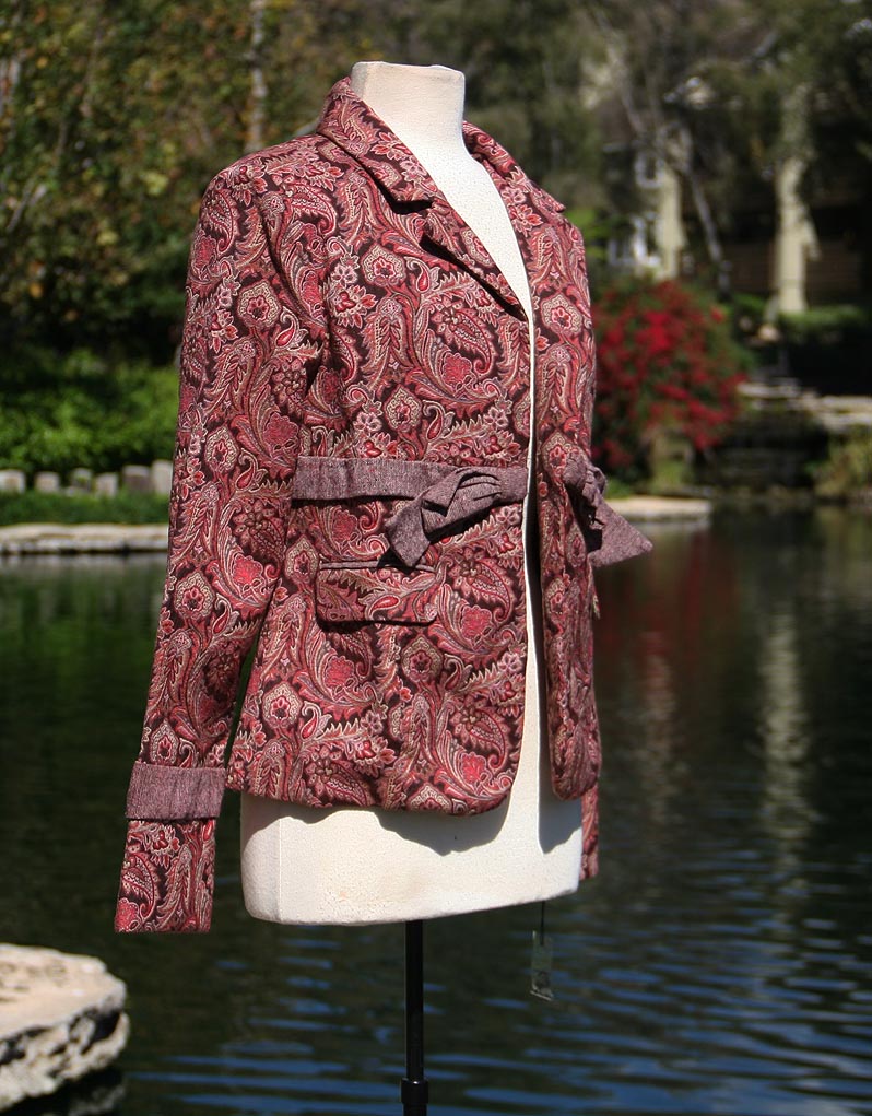 Paisley Pink And Lavendar Crop Jacket