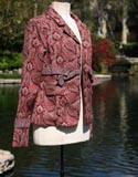 Paisley Pink And Lavendar Crop Jacket
