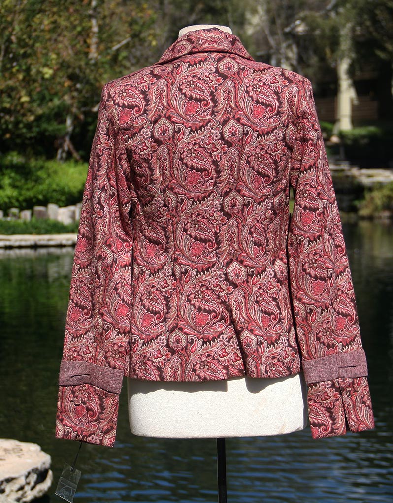Paisley Pink And Lavendar Crop Jacket