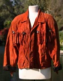 Rust Orange Suede Frills Pot-A-Dot Sleeves