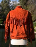 Rust Orange Suede Frills Pot-A-Dot Sleeves