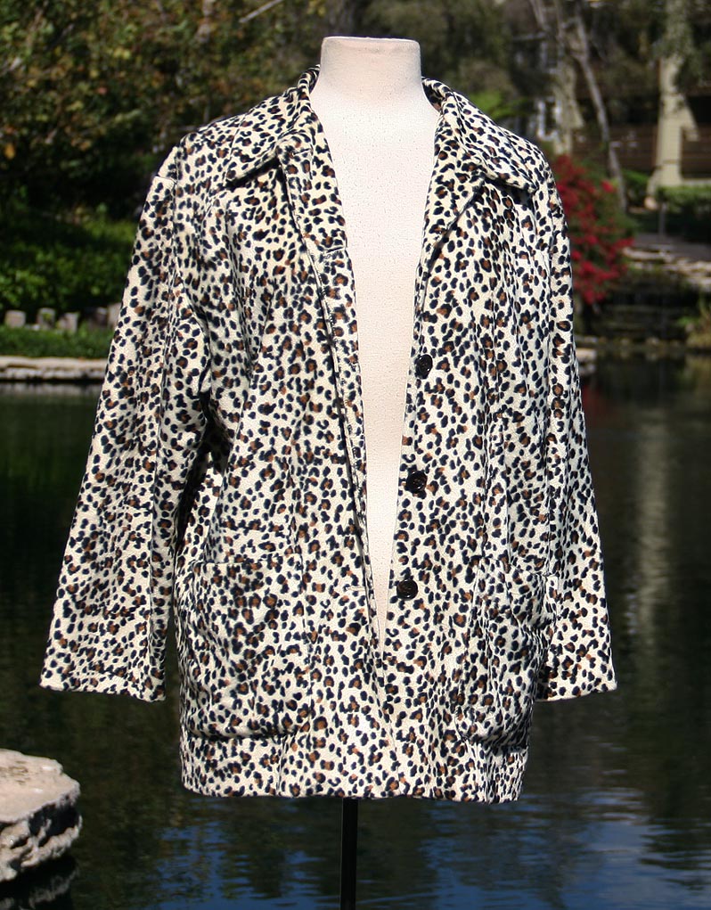 White Black Brown Leopard Jacket