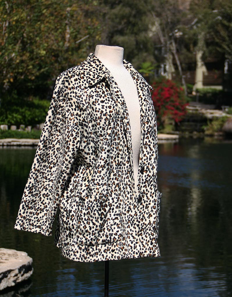White Black Brown Leopard Jacket