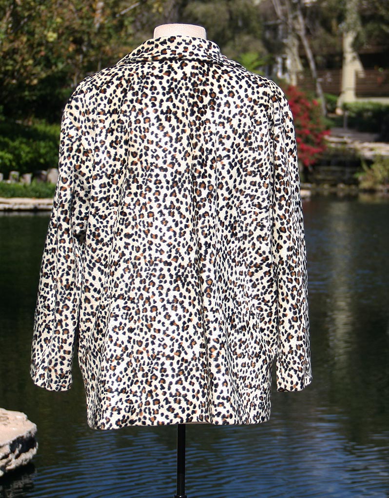White Black Brown Leopard Jacket