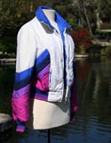 White Rainbow Color Ski Jacket