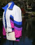 White Rainbow Color Ski Jacket
