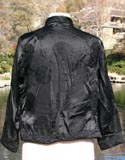 Black Red Reversible Traditional Chinese Crop Jacket
