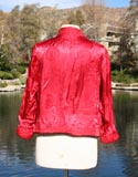 Black Red Reversible Traditional Chinese Crop Jacket