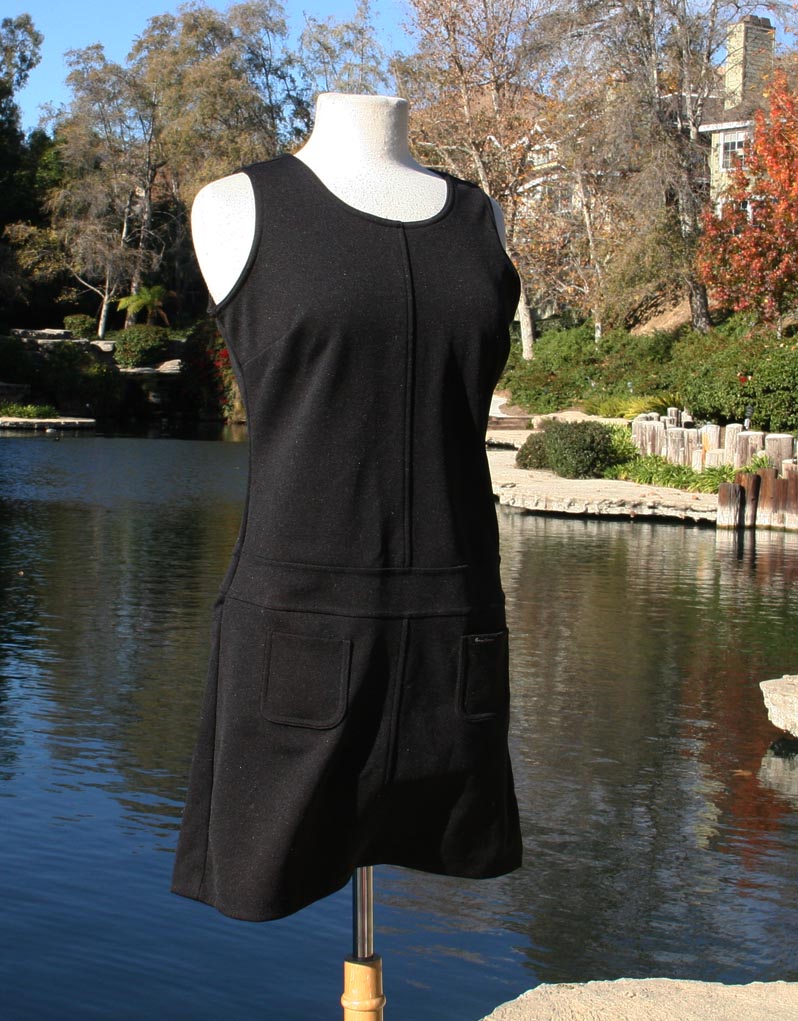 Black Staight Lay Guess Jeans Sleeveless 90's Dress